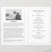 Black Funeral Program Sjabloon (Achterkant)