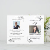 Black Funeral Program Sjabloon (Staand voorkant)