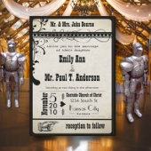 Black Funky Renaissance Medieval Playbill Weddensc Kaart