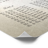 Black Funky Stone Lights & Swirls Seating Chart Poster (Hoek)