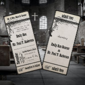 Black Funky Textured Showbill Swirls Wedding Kaart