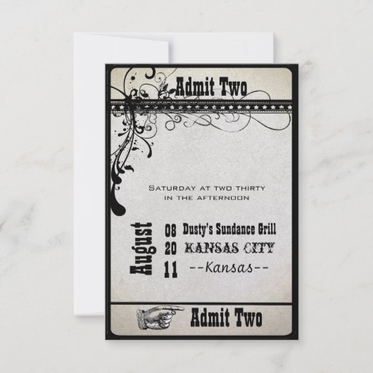 Black Funky Textured Swirls Wedding Response Kaart (Voorkant)