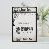 Black Funky Textured Swirls Wedding Response Kaart (Staand voorkant)