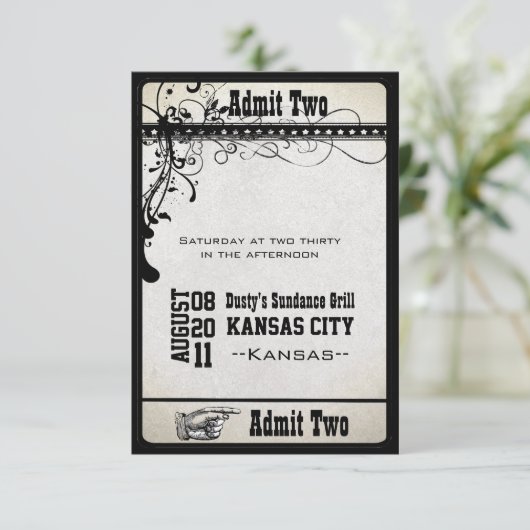 Black Funky Textured Swirls Wedding Response Kaart (Staand voorkant)