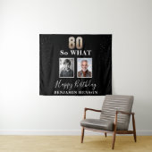 Black Funny 80 So What 80th Birthday 2 Foto Wandkleed (In Situ (horizontaal))