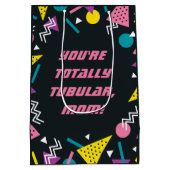 Black Funny 80s Slang Moederdag Medium Gift Bag Medium Cadeauzakje (Achterkant)