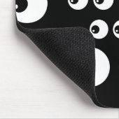 Black Funny Cartoon Seamless Eyes Seing Muismat (Hoek)