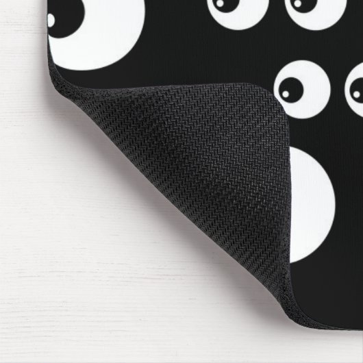 Black Funny Cartoon Seamless Eyes Seing Muismat (Hoek)