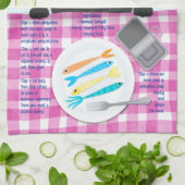 Black Funny Cat Theedoek (Gevouwen)