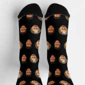 Black Funny Custom 2 Face Foto Mama Sokken (Top)