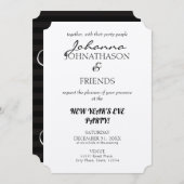 Black Funny Custom New Year Kaart (Voorkant / Achterkant)