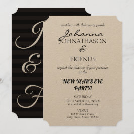 Black Funny Custom New Year Kaart