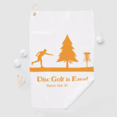 Black Funny Disc Golf Putting met boomobstakel Golfhanddoek (Insitu)