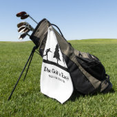 Black Funny Disc Golf Putting met boomobstakel Golfhanddoek (Groen)