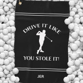 Black Funny Golfer Humor voor hem Monogram Sport Golfhanddoek