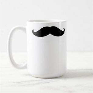 Black Funny Hipster Mustache Koffiemok