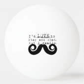 Black Funny Humor I Mustache Pingpongbal (Achterkant)