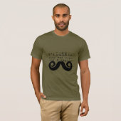 Black Funny Humor I Mustache T-shirt (Voorkant volledig)