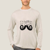Black Funny Humor I Mustache Tri-Blend Shirt (Voorkant volledig)