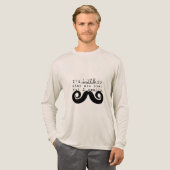 Black Funny Humor I Mustache Tri-Blend Shirt (Voorkant)