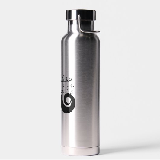 Black Funny Humor I Mustache Waterfles (Links)