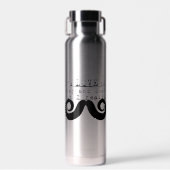 Black Funny Humor I Mustache Waterfles (Voorkant)