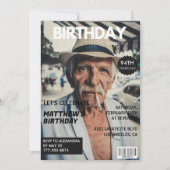 Black Funny Magazine Hoesje Foto 94ste verjaardag Kaart (Voorkant)