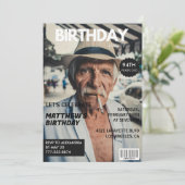 Black Funny Magazine Hoesje Foto 94ste verjaardag Kaart (Staand voorkant)