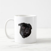 Black Funny Pug Koffiemok (Links)
