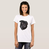 Black Funny Pug T-shirt (Voorkant volledig)
