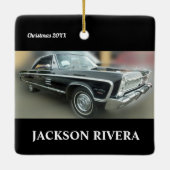 Black Fury Classic Car Keramisch Ornament (Achterkant)