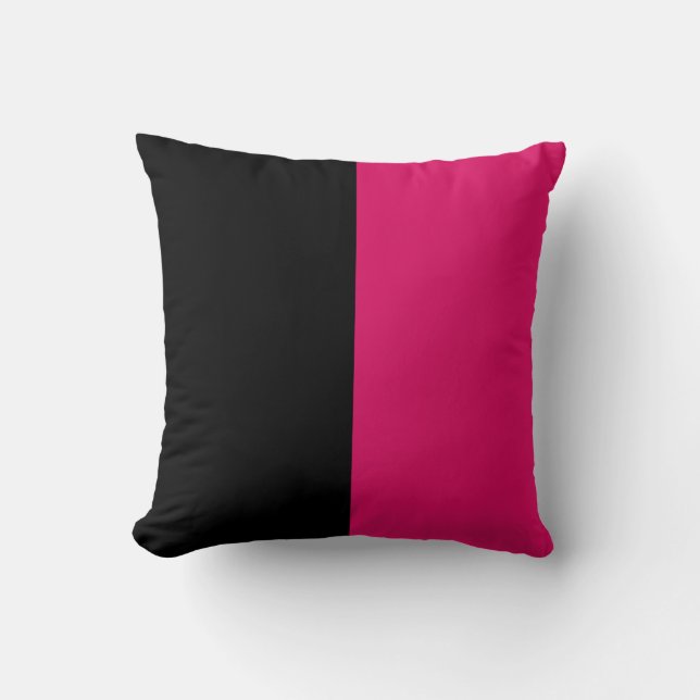 Black-Fuschia Pillow Kussen (Voorkant)