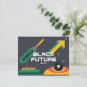 Black Future Month - Vetgedrukte geometrische voor Feestdagenkaart (Staand voorkant)