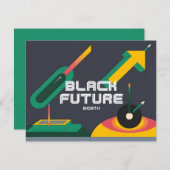 Black Future Month - Vetgedrukte geometrische voor Feestdagenkaart (Voorkant / Achterkant)
