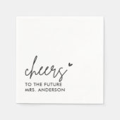 Black Future Mrs Modern Vrijgezellenfeest Servet (Voorkant)