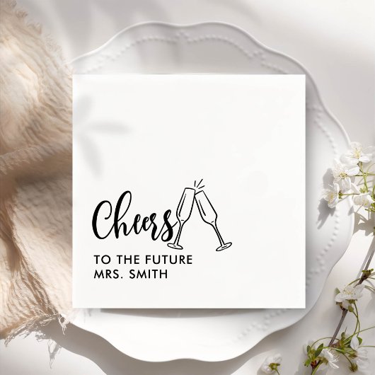 Black Future Mrs Modern Vrijgezellenfeest Servet