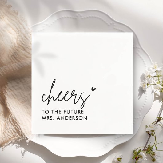 Black Future Mrs Modern Vrijgezellenfeest Servet