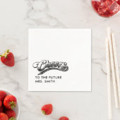 Black Future Mrs Modern Vrijgezellenfeest Servet (Insitu)