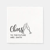 Black Future Mrs Modern Vrijgezellenfeest Servet (Voorkant)