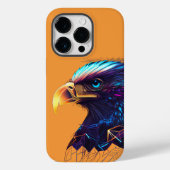 Black Futuristic Neon Eagle Case-Mate iPhone Case (Achterkant)