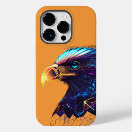 Black Futuristic Neon Eagle Case-Mate iPhone 14 Pro Hoesje