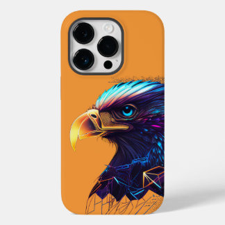 Black Futuristic Neon Eagle Case-Mate iPhone 14 Pro Hoesje