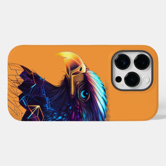 Black Futuristic Neon Eagle Case-Mate iPhone Case (Achterkant (horizontaal))