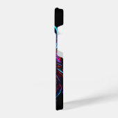 Black Futuristic Neon Wolf iPhone Hoesje (Linkerkant)