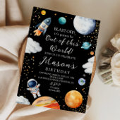 Black Galaxy Rocket & Astronaut Out of This World Kaart