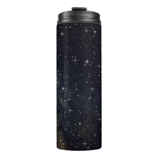 Black Galaxy Sterrennacht Thermal Tumbler Thermosbeker (Voorkant)