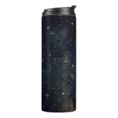 Black Galaxy Sterrennacht Thermal Tumbler Thermosbeker (Gedraaid links)