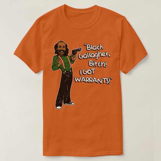 Black Gallagher IK HEB WARRANTS T-shirt (Design voorkant)