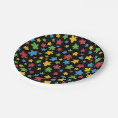 Black Gamer Boardgame Meeple Papieren Bordje (Gekanteld)