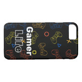 Black Gamer Life iPhone-draagtas Case-Mate iPhone Case (Achterkant (Horizontaal))